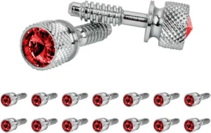 Grand General 67015 Red Chrome Plated Dash Screws Crystal Peterbilt 2000-2005 - Picture 1 of 3