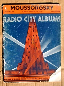 Radio City Albums Moussorgsky Vtg 1943 Piano Sheet Music Book - Picture 1 of 6