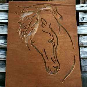 Horse Cut Out, 9” X 11” Wood Project Equine Decor Handmade Farmhouse - Bild 1 von 12