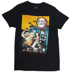 Demon Slayer Kimetsu No Yaiba Anime Graphic T Shirt Size S Black Short Sleeve - Picture 1 of 15