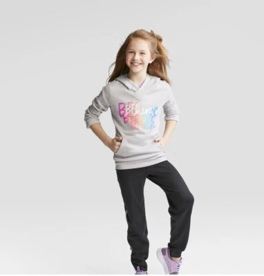 Pantalones activos acanalados para niñas - C9 Champion negros Foto 1 de 2