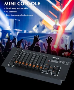 DMX512 Controller 40CH Control Console For Disco Stage Lighting Battery Powered - Picture 1 of 9