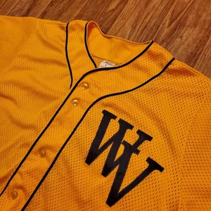 Vintage 80s West Virginia Mountaineers Baseball Jersey XL  SouthLand             - Picture 1 of 8