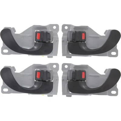 Juego de 4 manijas de puerta interiores delanteras y traseras lado conductor pasajero cupé sedán Foto 1 de 4