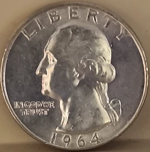 1964-P Washington Quarter Silver 25¢ BU Brilliant Uncirculated FREE SHIPPIN - Picture 1 of 3