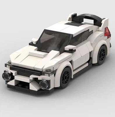 Custom MOC Lego Honda Civic Type R White 195 Piece Building Brick Car - Image 1 of 4