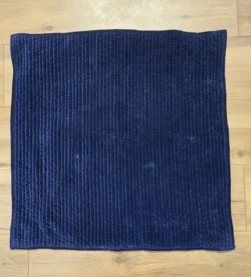 Pottery Barn Algodón Terciopelo Euro Sham Azul Cobalto Acolchado  Foto 1 de 4