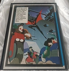 Batman Beyond Cartoon Heroes & Villians Mag Print Ad 2000 Framed Promo 8.5X11 - Picture 1 of 1