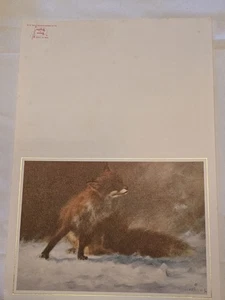 54 Weihnachtskarten Fuchs braun und Bigelow faltbar mit 50 Umschlägen NEU - Bild 1 von 9