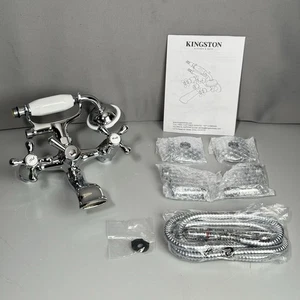 Kingston Collection KS266C Clawfoot Tub Faucet w/ Hand Shower – Chrome - Picture 1 of 24