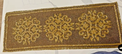 Corredor de mesa con cuentas color dorado nuevo con etiquetas 36" Global Fusion India Foto 1 de 4