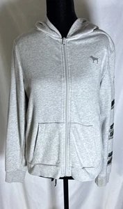 Victoria’s Secret Pink Bling Camo Pailletten Hoodie Gr. M Grau 42x23” - Bild 1 von 9