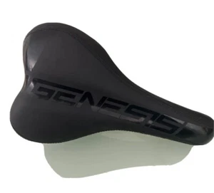 New, Genesis, 10” Bike Saddle Seat, Black, Bicycle, Comfort - Picture 1 of 1