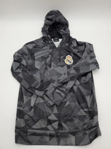 Real Madrid Small Hoodie Gray Soccer Mens Sweatshirt..T39 Cover