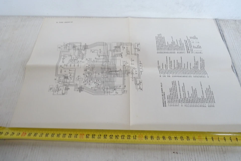schema impianto elettrico Ford Escort GT  old car condizioni buone - Immagine 1 di 4
