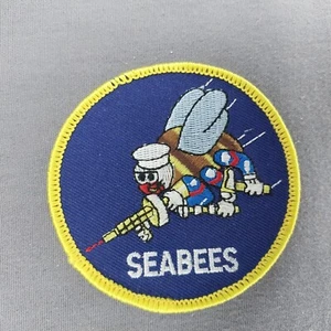 Seabees Navy Naval Reproduction Novelty 3" Patch - Picture 1 of 2