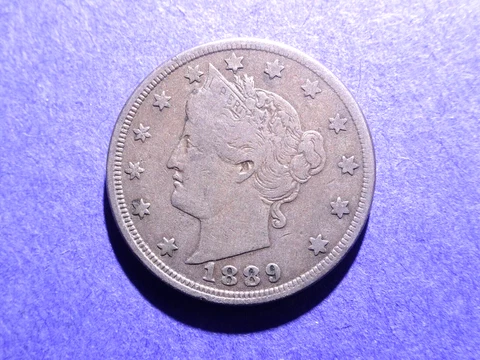 1889 Liberty V Nickel  Ch. Fine Cover