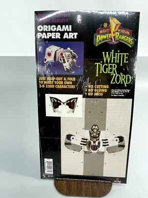 1994 Mighty Morphin Power Rangers - White Tiger Zord (Origami Paper Art) New! - Image 1 of 2