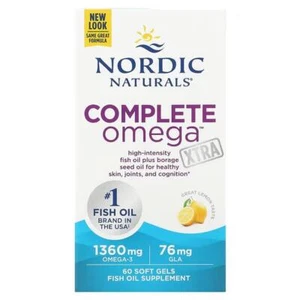 Nordic Naturals, Complete Omega Xtra, Lemon, 1,360 mg, 60 Soft Gels - Bild 1 von 2