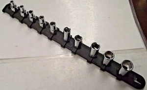 Riel de enchufe de cobalto y OEM 10 piezas 1/4" unidad SAE juego de enchufes de 6 puntos K10SAE EE. UU. - Imagen 1 de 1