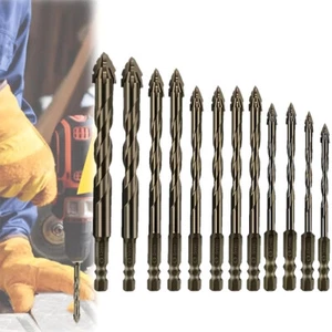 12PCS/SET 4-Blade Saw Tooth Eccentric Drill Bit Four-Edge Serrated Drill Bits - Picture 1 of 20