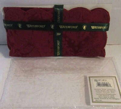 4 servilletas de cóctel Waterford Borgoña Rubí Barones Corte Lino 8x8 pulgadas NUEVO Foto 1 de 2