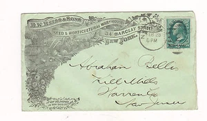 1880'S SEED DEALER NYC ELABORATE ILLUSTRATED COVER B. K. BLISS & SONS - Picture 1 of 2