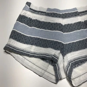 Mudpie Shorts Womens Size XS (0-2) Pull On High Waist Blue Gray Patterned Cotton - Picture 1 of 12