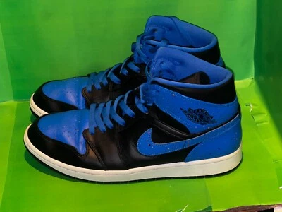 Jordan 1 Mid Royal Paint Splatter. Men’s Size 11, fast ship - Image 1 of 4
