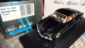 Minichamps 1:43; Karmann Ghia, festes Dach, schwarz, wie NEU! - Imagen 1 de 2