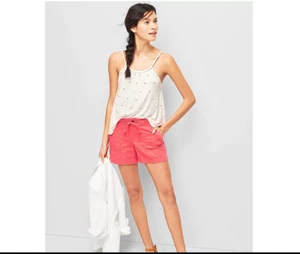 Pantaloncini donna lino-cotone Gap nuovi tg. 10 tropici corallo - Foto 1 di 3