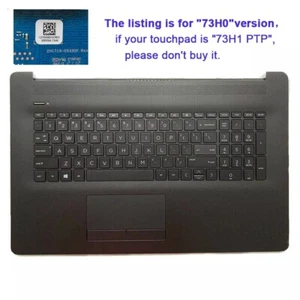 New HP 17T-BY200 17-CA1031DX 17-BY0070NR Palmrest W/ 73H0 Touchpad Non-Backlit - Picture 1 of 3