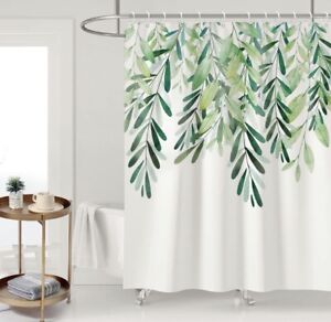 Shower Curtain, Sage Green Shower Curtain for Bathroom,Waterproof Quick-Drying F