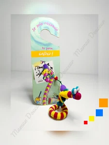 Lot Peluche Merksmir Serpent Jaune Rouge 23cm Et Pancarte De Porte Verte - Diddl - Picture 1 of 13