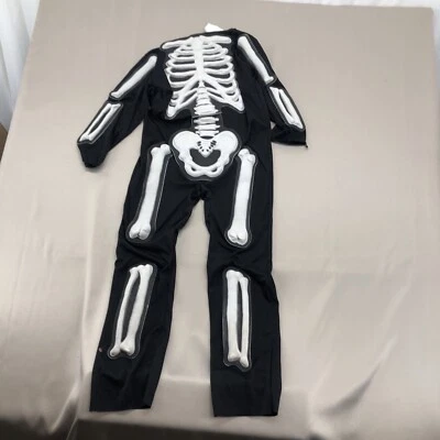 Disfraz Esqueleto Juvenil Niños Negro Manga Larga Halloween Mono Mediano 7/8 Foto 1 de 4