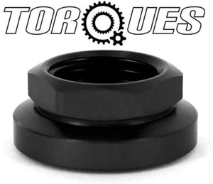 AN -6 (AN6 AN 06) O ring Flanged Bulkhead Nut In Black - Picture 1 of 3