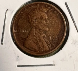 1921-S Lincoln Wheat Cent- F - Picture 1 of 3