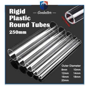 Klar Acrylglasrohr Organisches Glas Rundrohr 8~20mm Hohles Kunststoffrohr 250mm - Bild 1 von 18