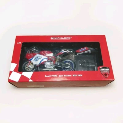 MINICHAMPS 1:12 DUCATI 999 RS WSB 2004 LEON HASLAM - Immagine 1 di 4