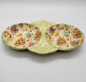 Vintage Chintz James Kent Made In Great Britain Double Dish (M)