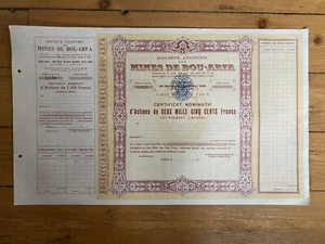 Certificat: Mines de BOU-ARFA (MAROC) (N) - Picture 1 of 1