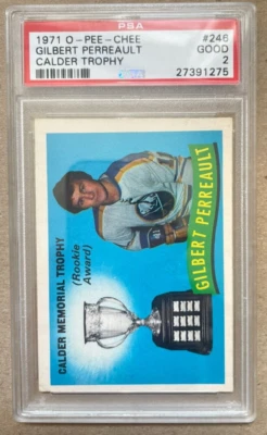 1971-72 O-Pee-Chee Gilbert Perreault Calder Trophy #246 PSA 2 - Image 1 of 2