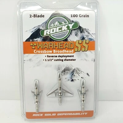 Ballesta Rocky Mountain Warhead SS-X cabeza ancha 100 granos 1,5" diámetro  Foto 1 de 4