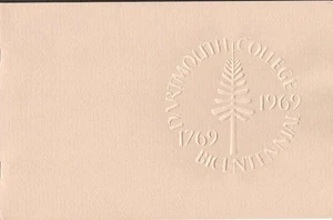 #1380 First Day Ceremony Program 6c Dartmouth College Stamp - Picture 1 of 1