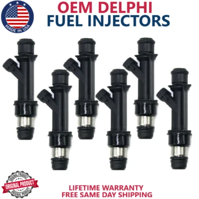 X6 Inyectores de combustible OEM DELPHI para Chevy GMC Isuzu Buick Acura Oldsmobile 1998-04 Foto 1 de 3