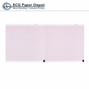 Papel de grabación Nihon Kohden PA9000Z ECG rejilla roja pliegue en Z gráfico ECG paquete de 10 nuevo - Imagen 1 de 4