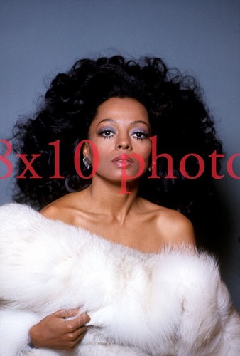 DIANA ROSS #339 AVVOLTO IN PELLICCIA CAPPOTTO le supreme spazzato via mogano foto 8x10