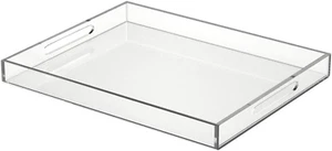 Acrylic Serving Tray 16x20 Inches -Spill Proof- Clear Decorative Tray Organiser - Picture 1 of 7