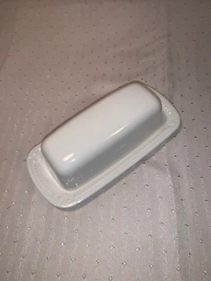 White Butter Dish Phaltzgraff Country Design Stoneware Solid - Image 1 of 4