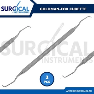 2 Goldman-Fox Curetta Dentale Strumenti Chirurgici Anteriori e Premolari Tedesco Gr - Foto 1 di 3